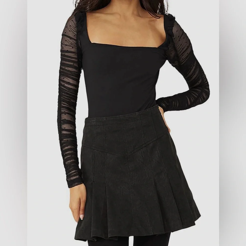 Free People Women’s Black Must be Love Bodysuit - Picture 9 of 16
